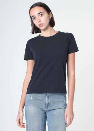 Supima Cotton Crew Neck Tee - Vintage Black