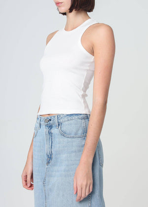 100% Cotton Daisy Ribbed Tank Top