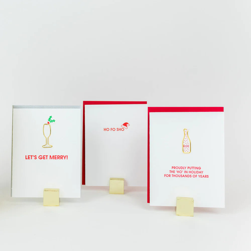 Letterpress Card - Let's Get Merry