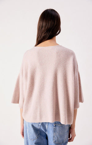 Damsville Short-Sleeve Sweater - Melange Dust