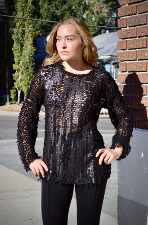 Knit & Sequin Sweater