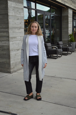 Long Hooded Cashmere Coat