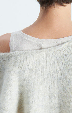 East V-Neck Sweater - Powdered Snow