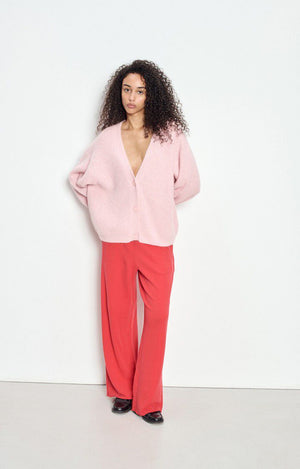 East Deep V-Neck Cardigan - Cotton Candy
