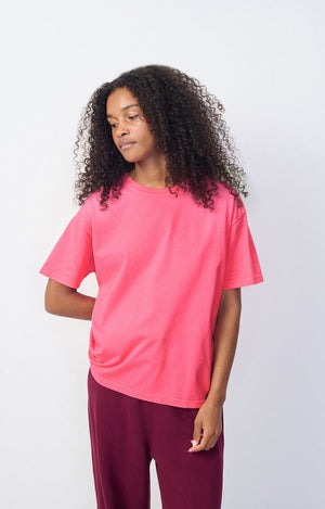 Fiz Valley Cotton T-Shirt - Flourescent Rose