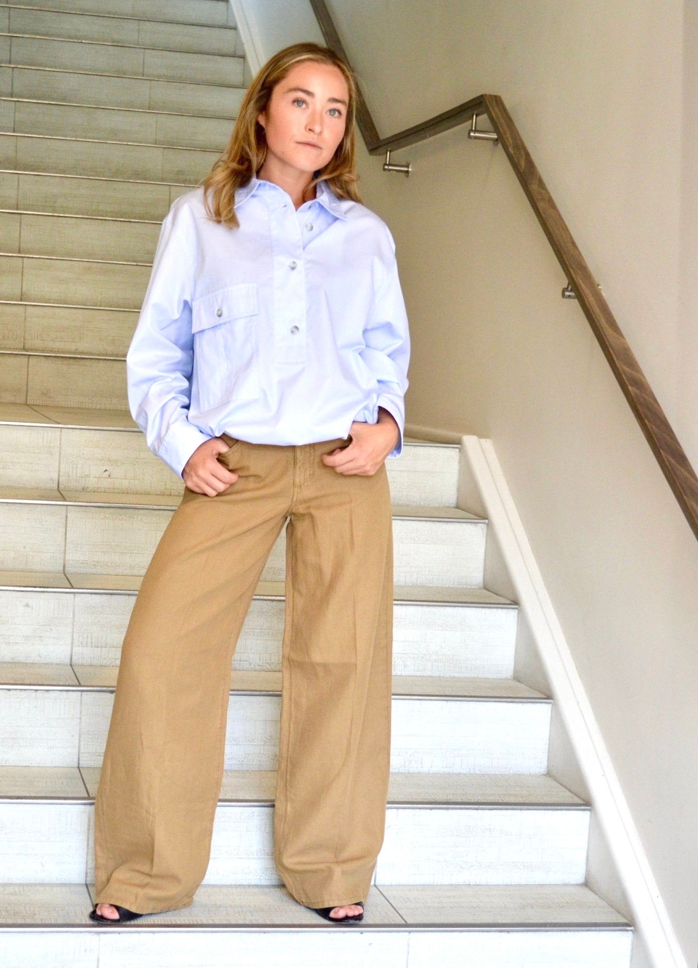 Gea Overcarrot Wide Leg Denim Pant