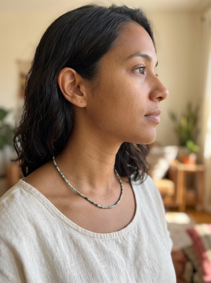 African Turquoise Horizon Necklace