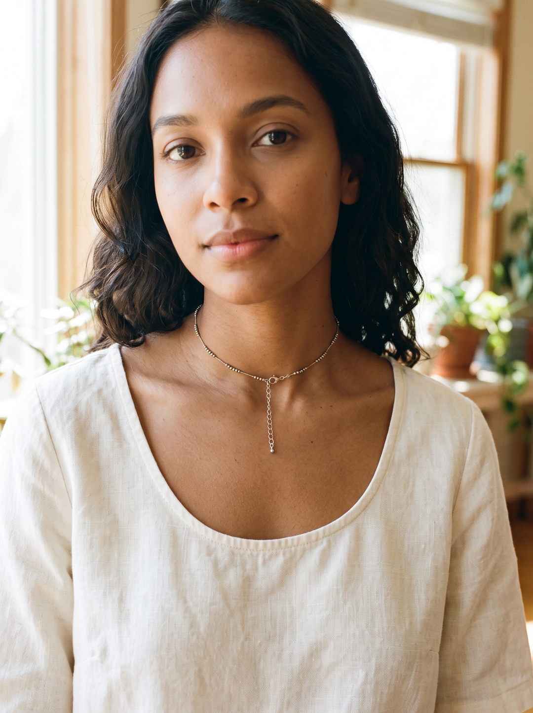 Knotted Pyrite Choker Necklace