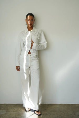 Dusty Soft Denim Pant - White