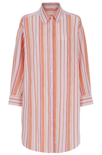 Button Down Striped Shirt Dress