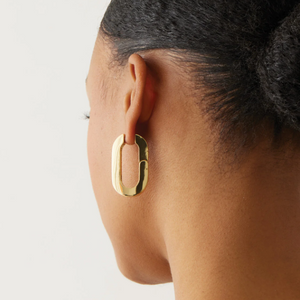 Mega U-Link Gold Earrings