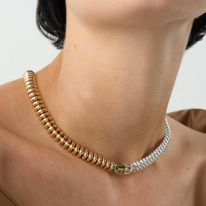 Sofia Two-Tone Choker Necklace