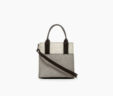 Jaunt Mini Merino Wool Felt Tote - Granite/Black