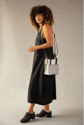 Jaunt Mini Merino Wool Felt Tote - Granite/Black