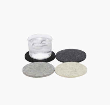 Bierfilzl Round Felt Coaster - Set of 4