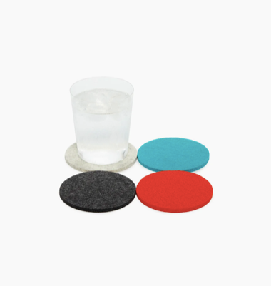 Bierfilzl Round Felt Coaster - Set of 4