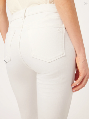 Mara Ankle Straight Leg Jean - Milk Frayed