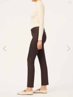 Mara Ankle Straight Leg Jean - Aubergine