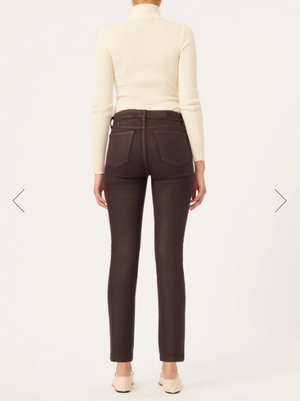 Mara Ankle Straight Leg Jean - Aubergine
