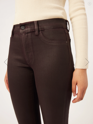 Mara Ankle Straight Leg Jean - Aubergine