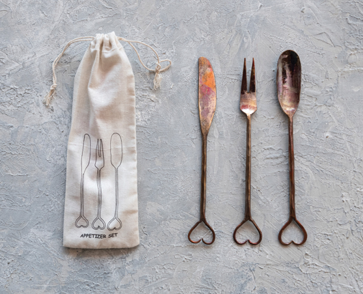 Heart Handle Appetizer Cutlery Set