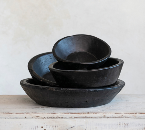 Reclaimed Wood Bowls - Set of 4