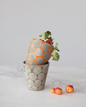 Terracotta Dot Planter - Orange