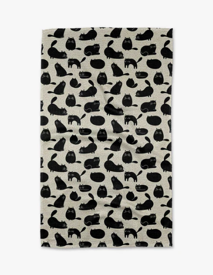 Kitchen Tea Towel - Black Cat Magic