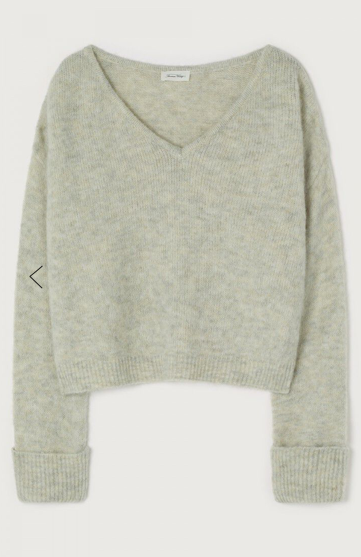 East V-neck Sweater - Poudreuse
