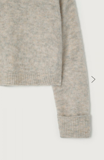 East V-neck Sweater - Poudreuse
