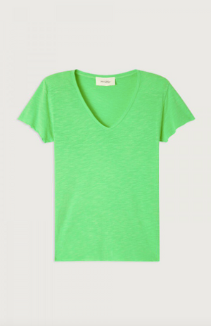 Jacksonville Short Sleeve V-Neck T-shirt - Vert Fluoro