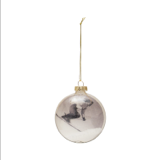 Vintage Skier in a Glass Ball Ornament
