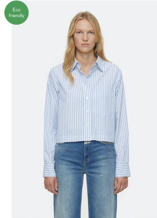 Cropped Classic Button Down Shirt