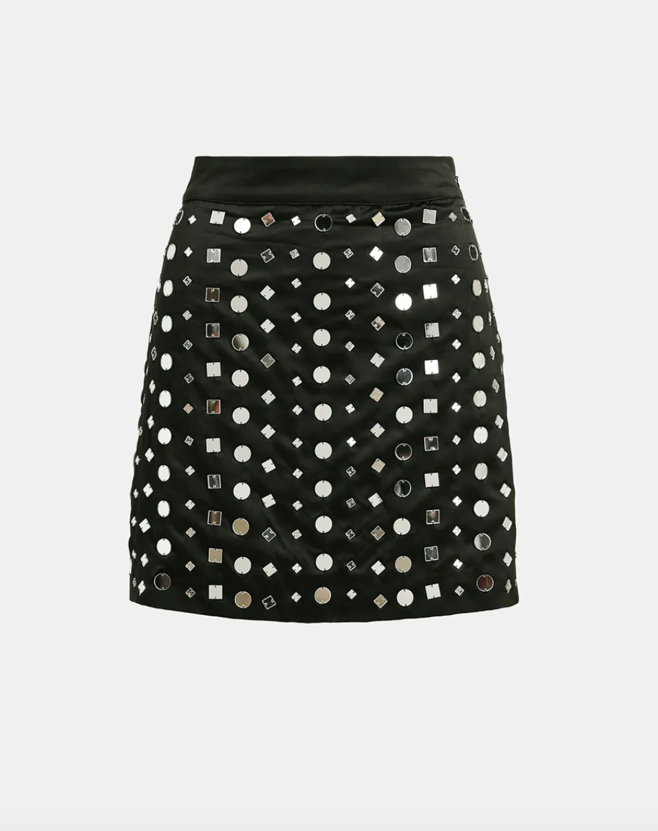 Eshiny Satin Mini Skirt