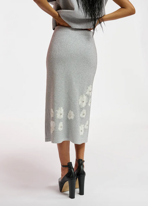 Edance Embroidered Knit Skirt