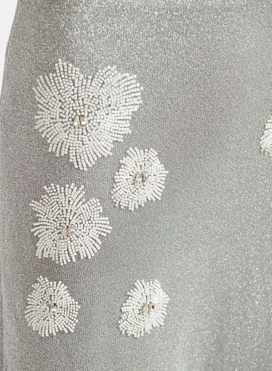 Edance Embroidered Knit Skirt The Collective Park City