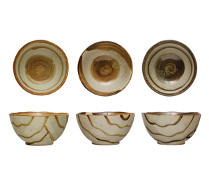 Stoneware Bowl w/Reactive Glaze
