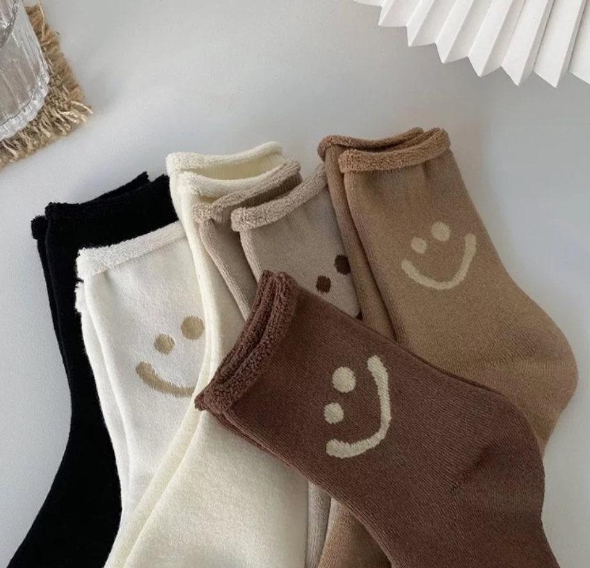 Ladies Smiley Bamboo/Cotton Socks