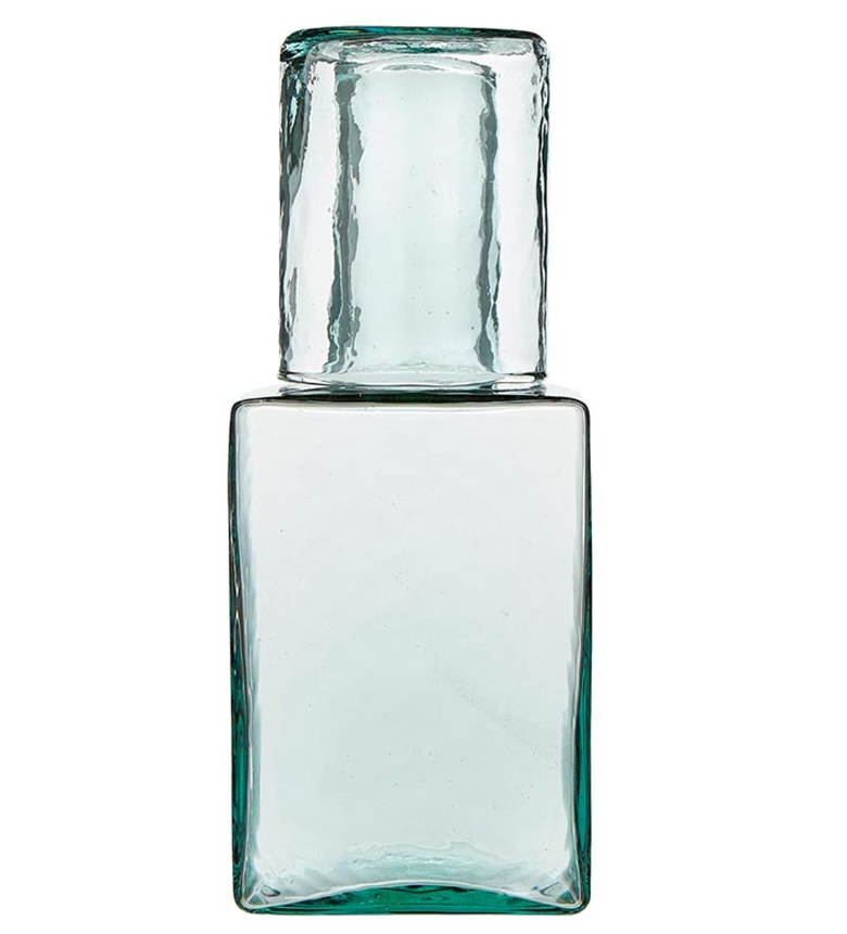 Hammered Glass Bottle & Glass Decanter