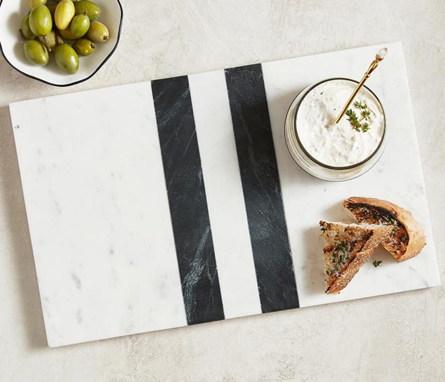Stripe Marble Cutting Board or Serving Tray