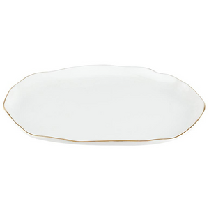 Ceramic Plate w/Gold Rim