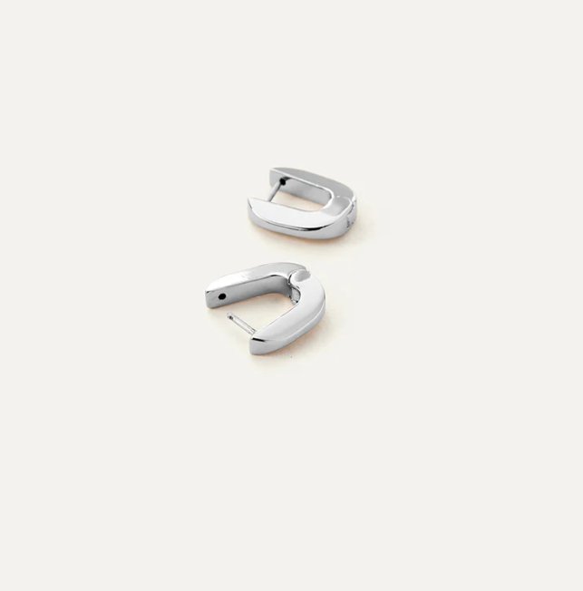 Teeni Toni Huggie Earrings - Silver