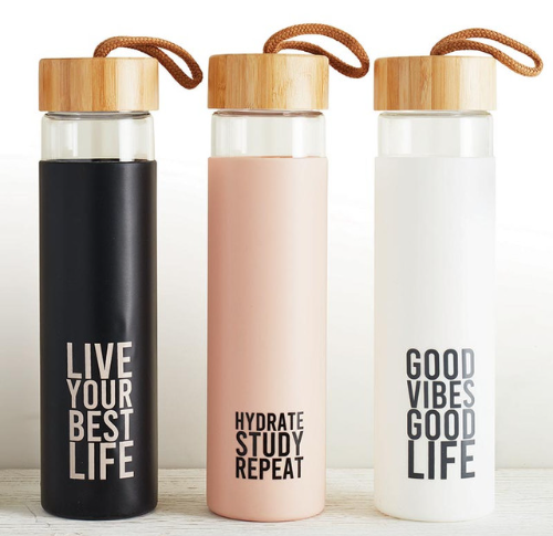 Glass Water Bottle Live Your Best
