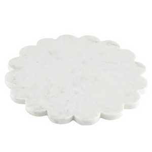 Scalloped Marble Serving Tray