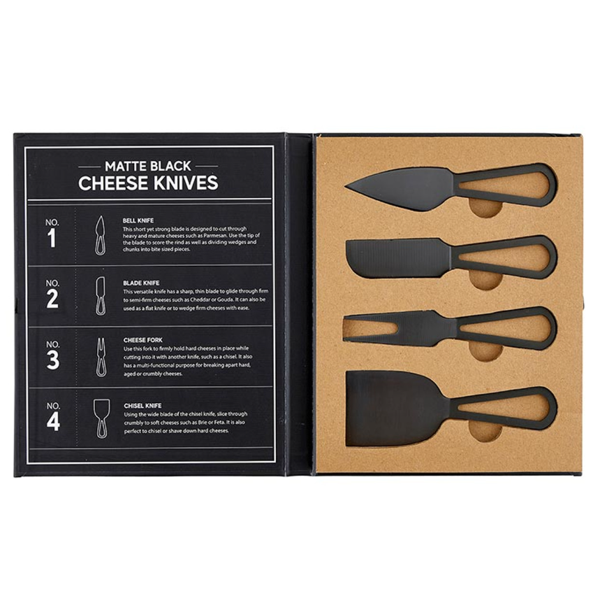 Matte Black Cheese Knives