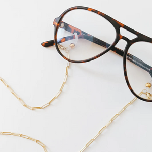The Paperclip Antique Gold Convertible Eyewear/Mask Chain