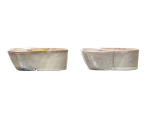 Stoneware Cracker and Soup Bowl