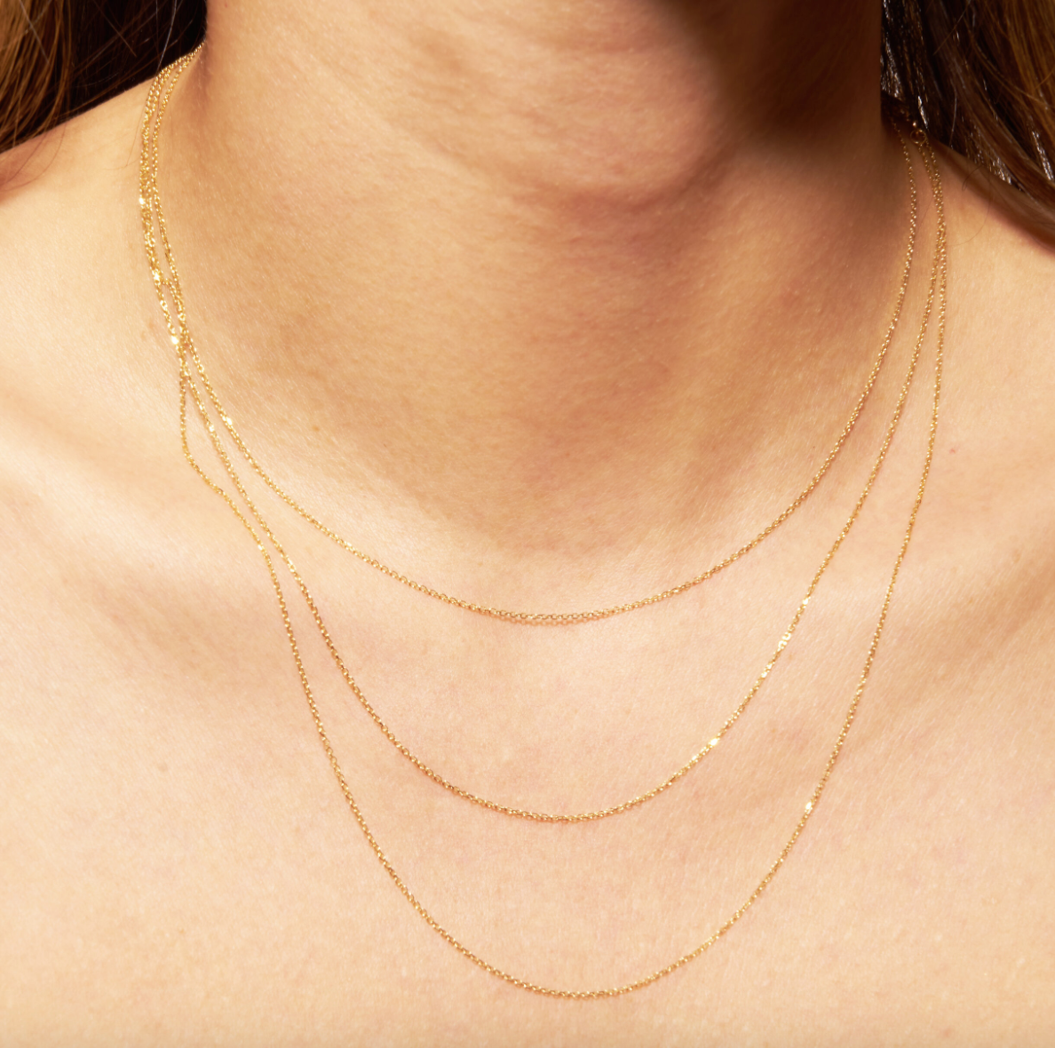 14k Gold Cable Chain - 18"