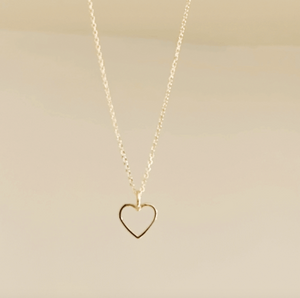 14k Gold Heart Necklace Charm
