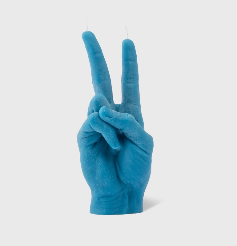 Peace Hand Gesture Candle